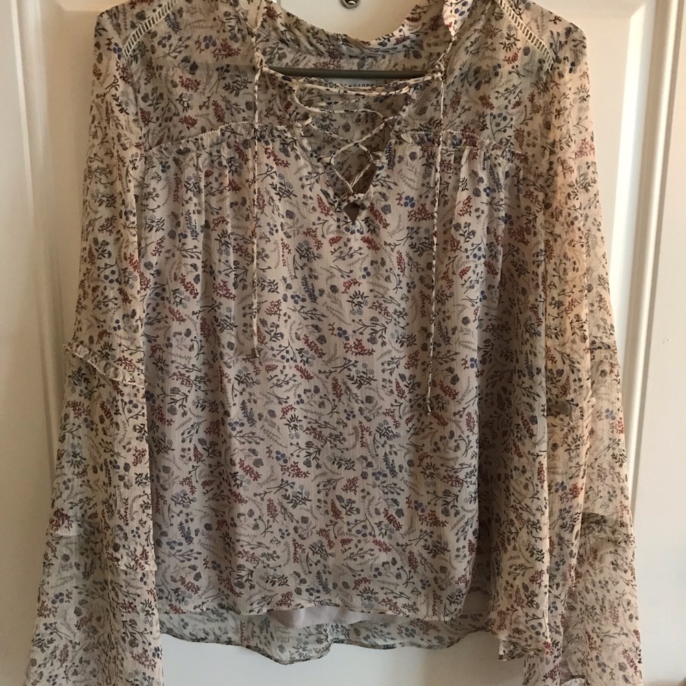 Floral Peasant Top